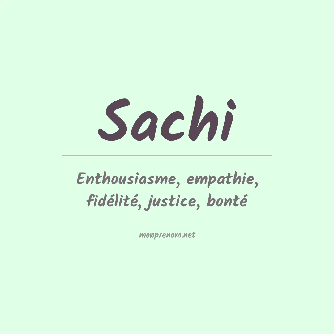 Signification du prénom Sachi
