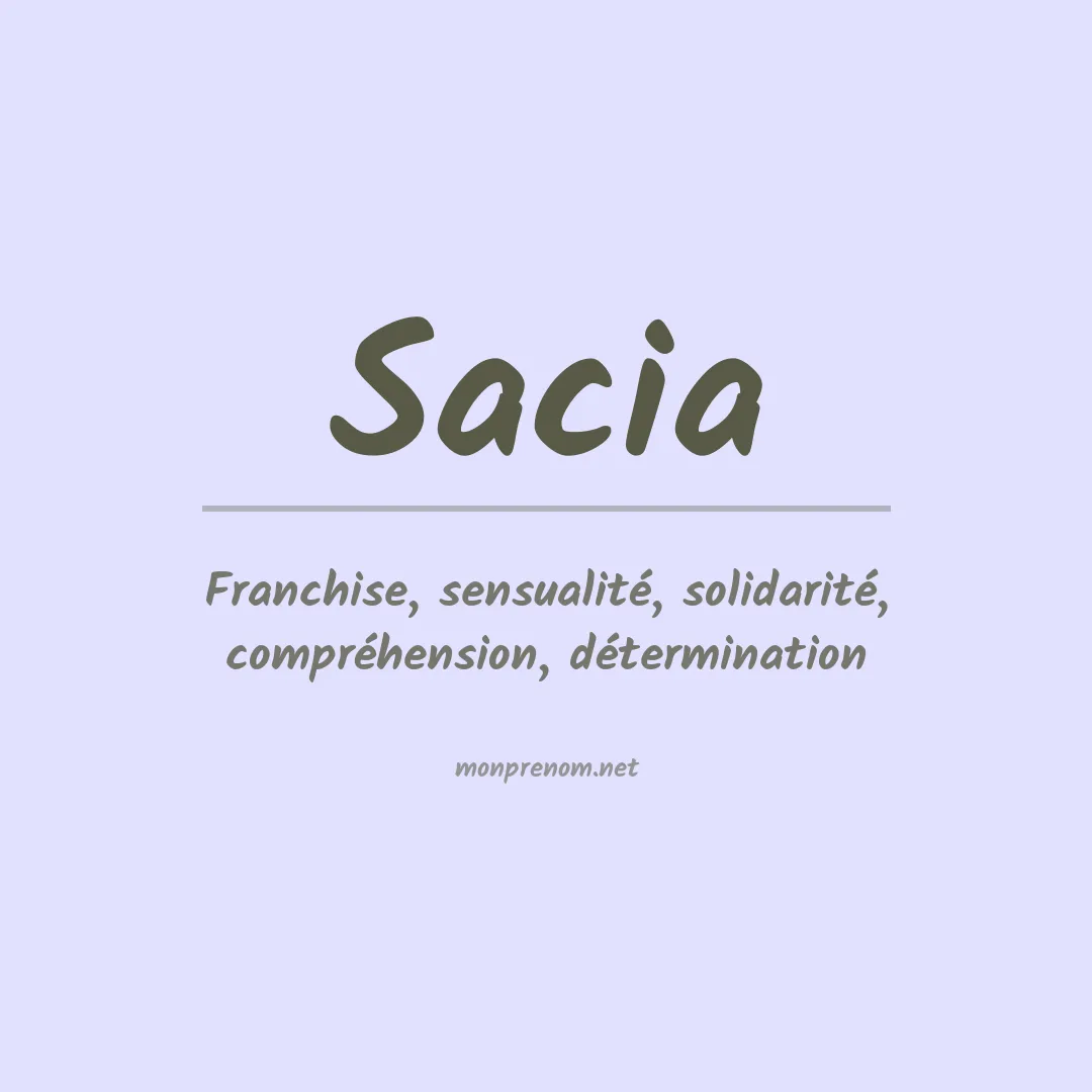 Prénom Sacia