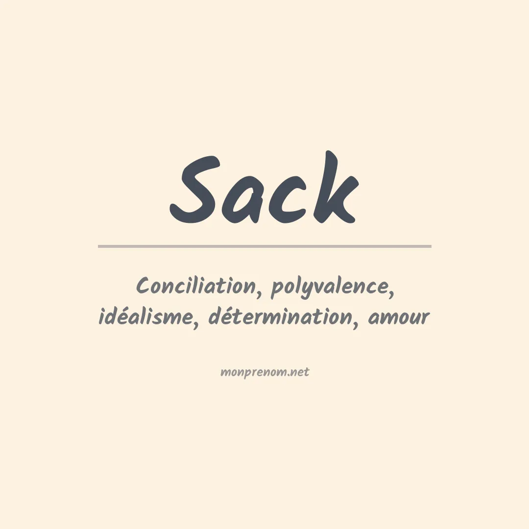 Prénom Sack