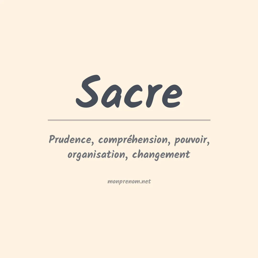 Prénom Sacre