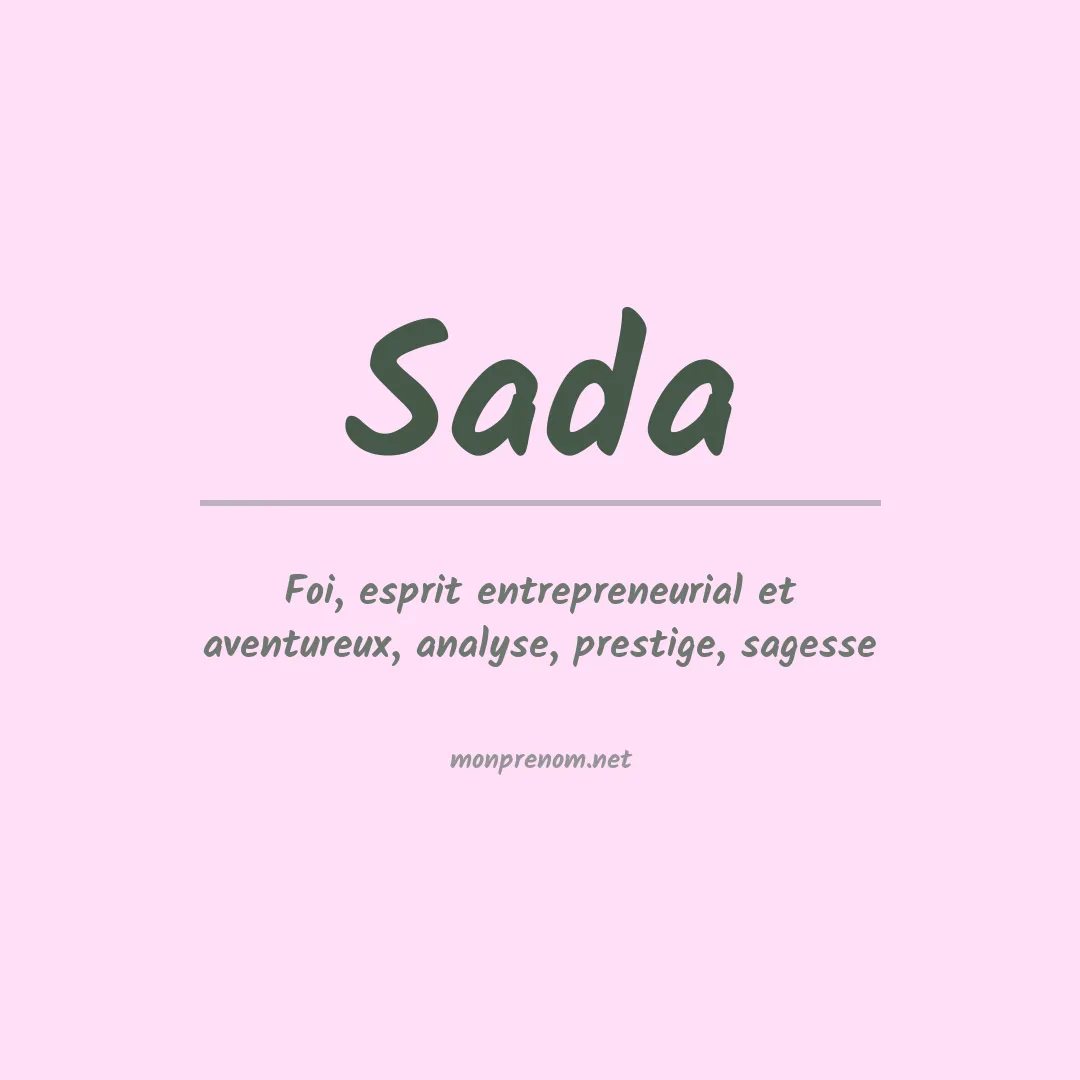 Prénom Sada