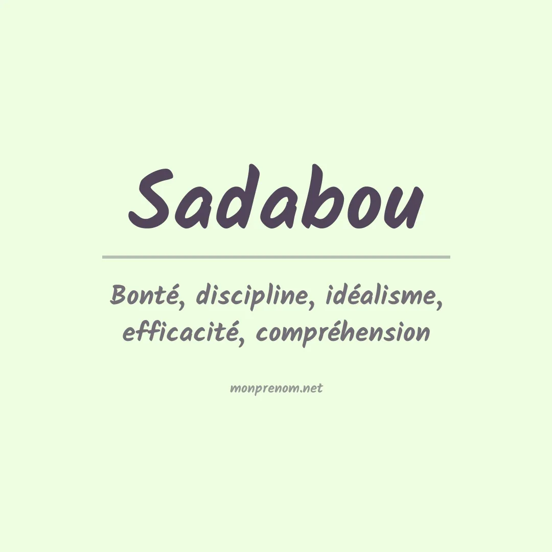 Signification du prénom Sadabou