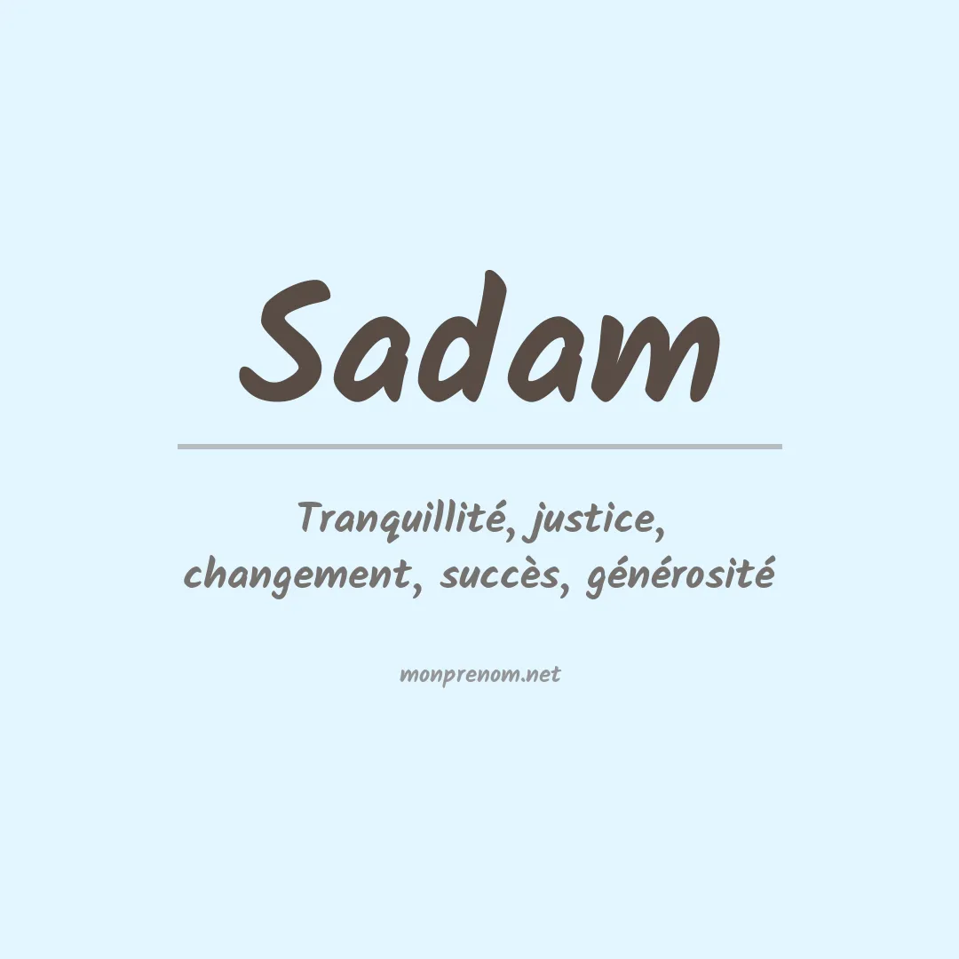 Prénom Sadam