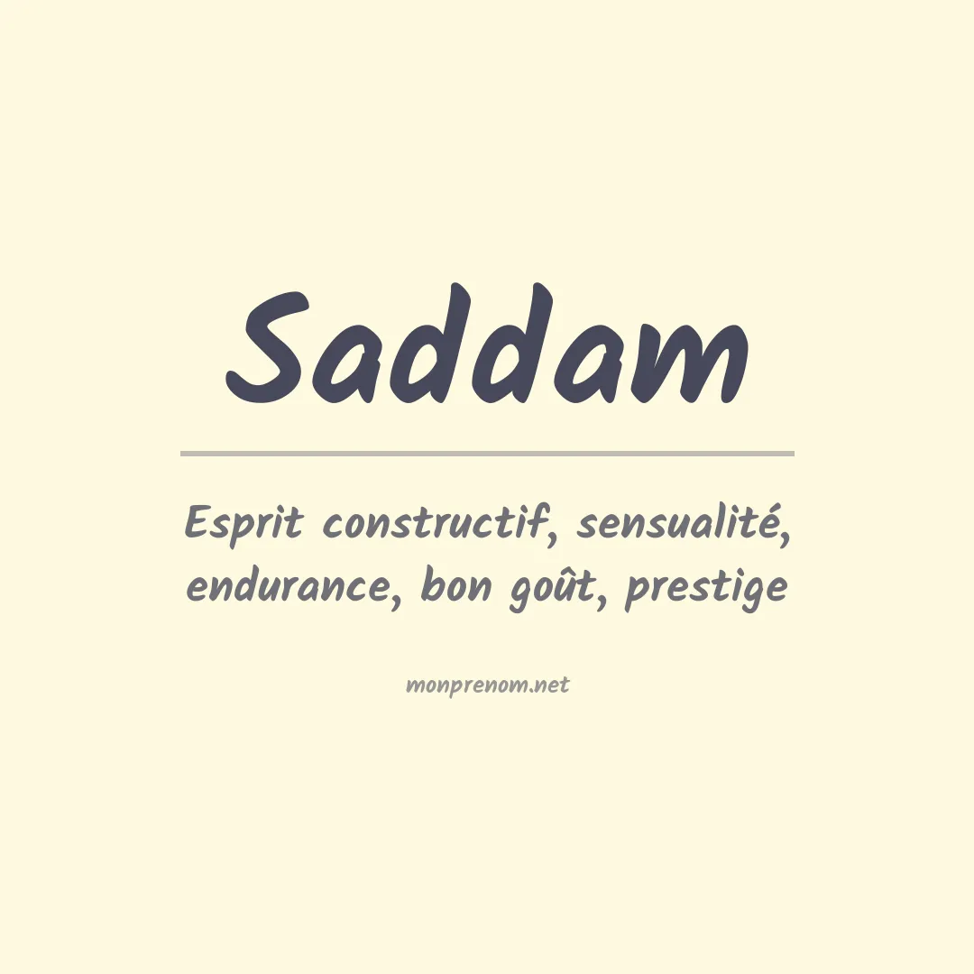 Prénom Saddam