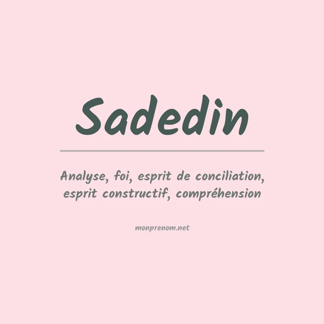 Prénom Sadedin