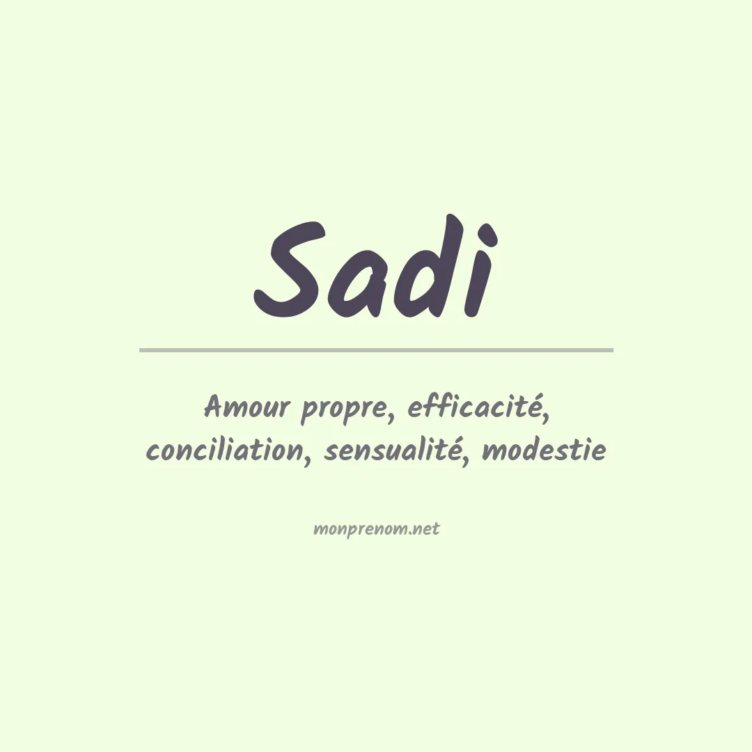 Prénom Sadi