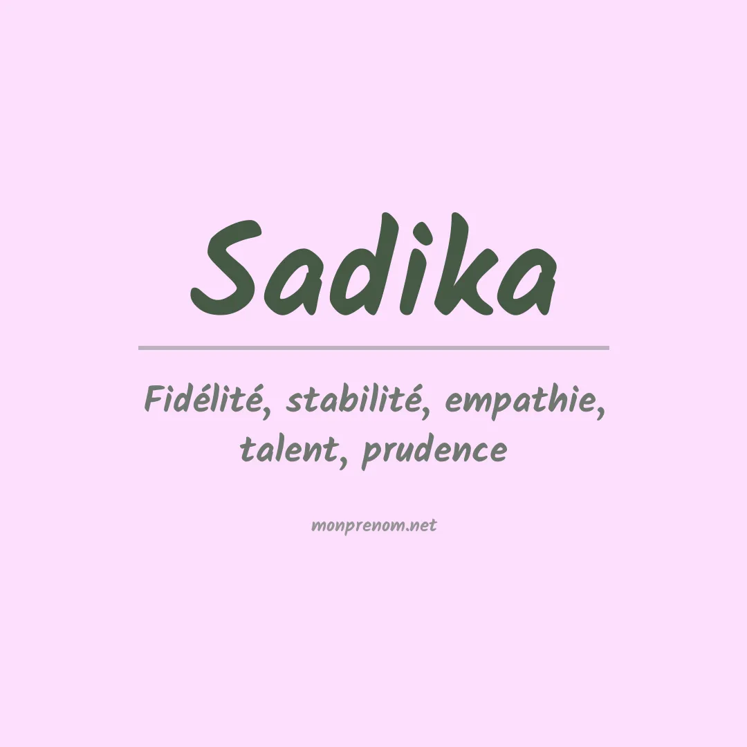 Prénom Sadika