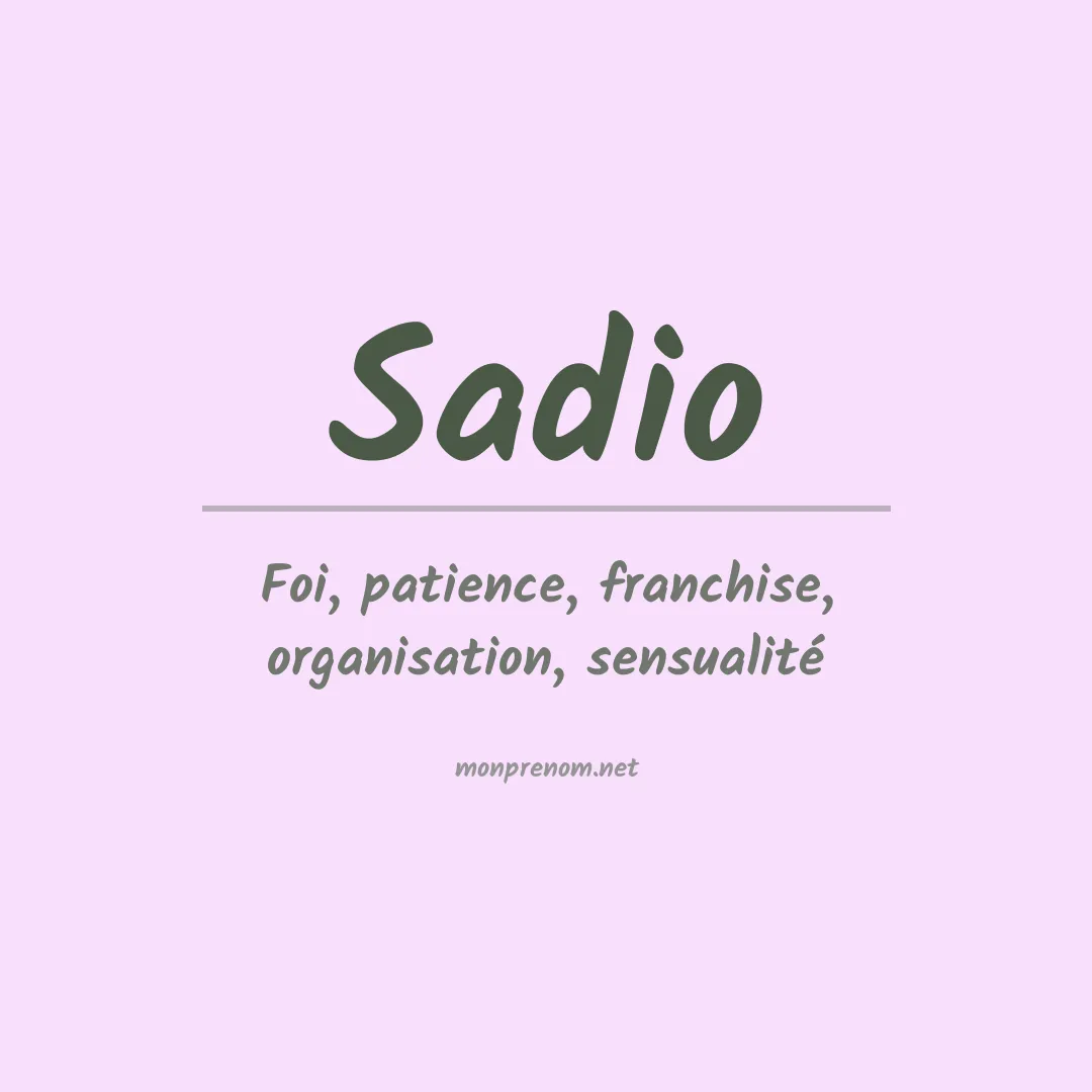 Prénom Sadio
