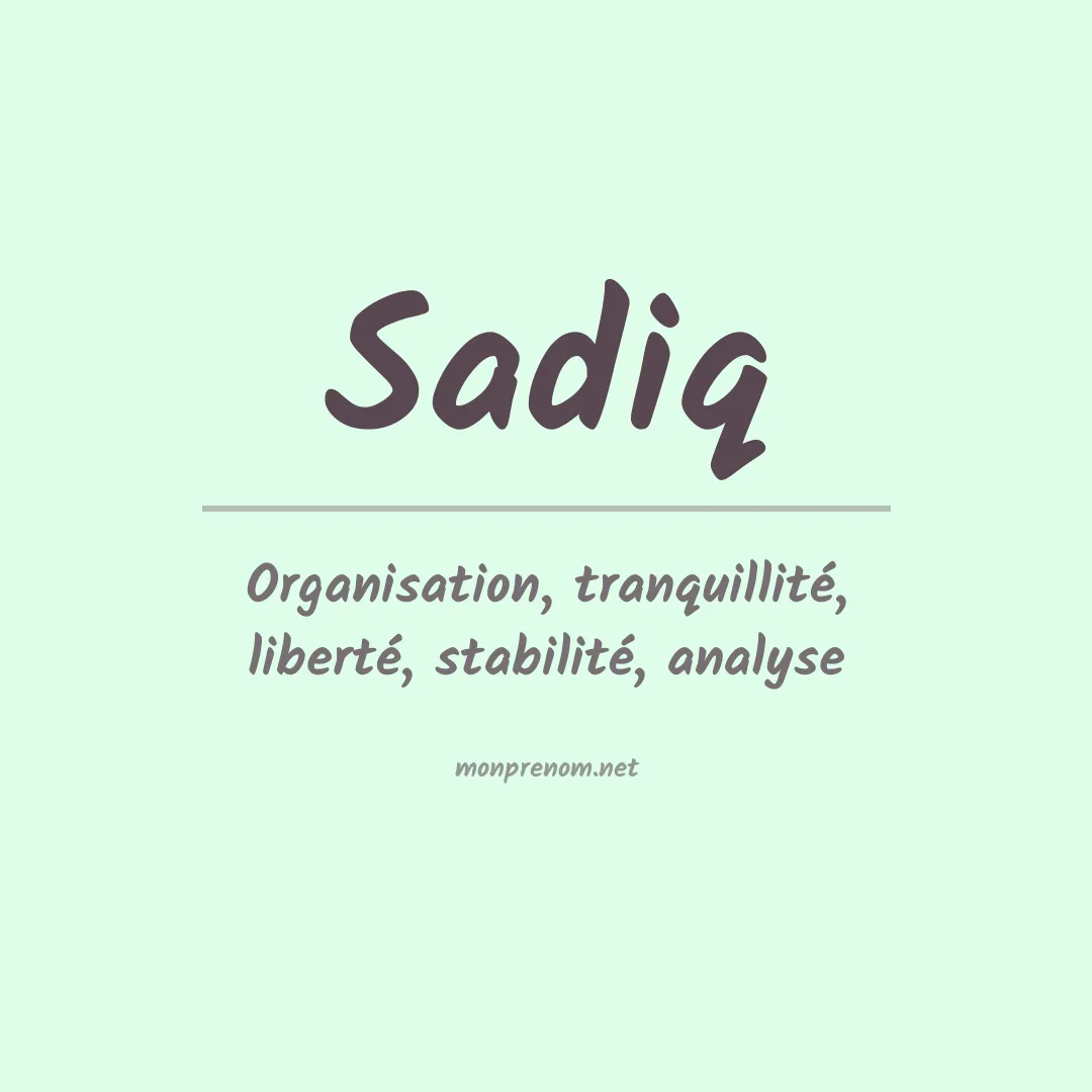 Prénom Sadiq