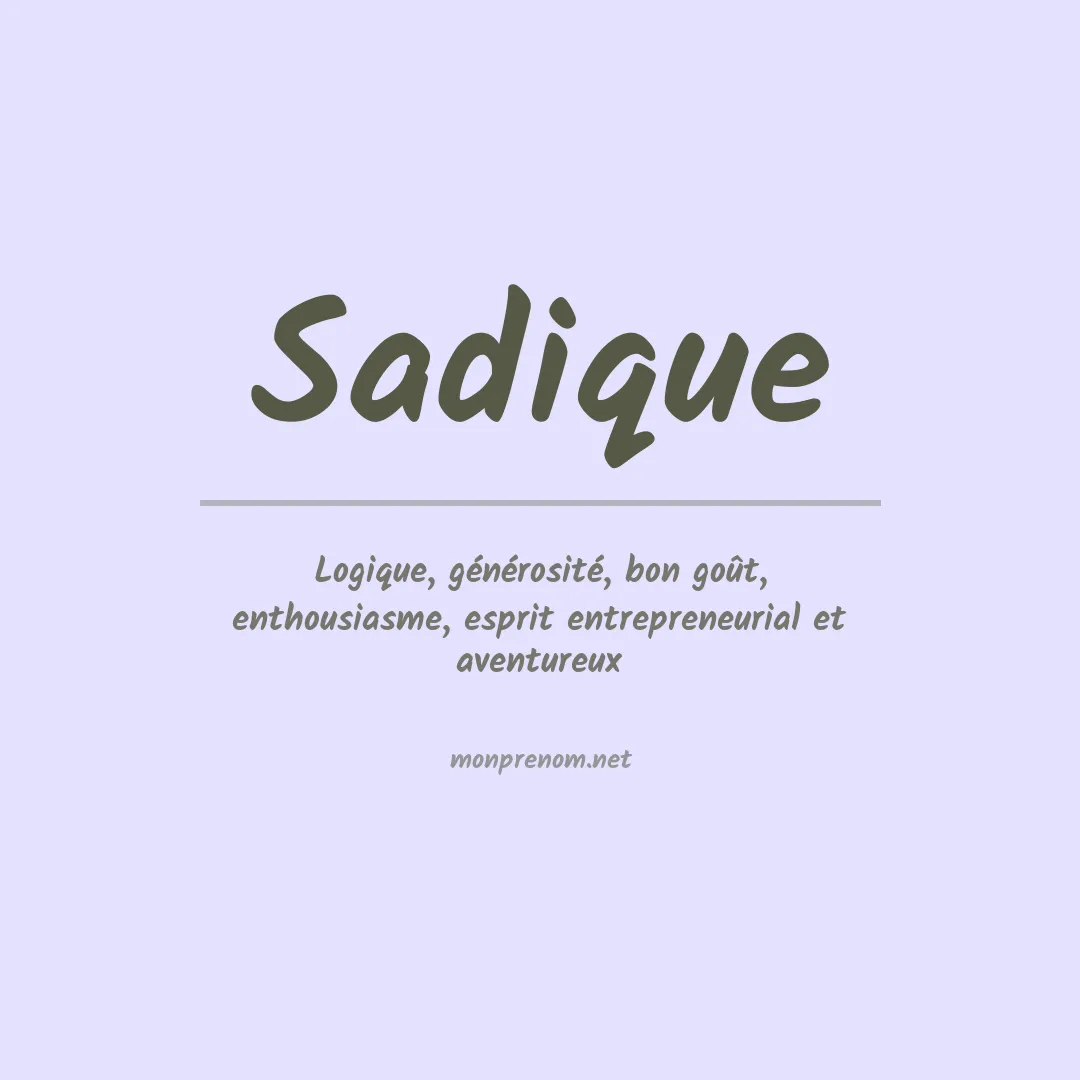 Signification du prénom Sadique