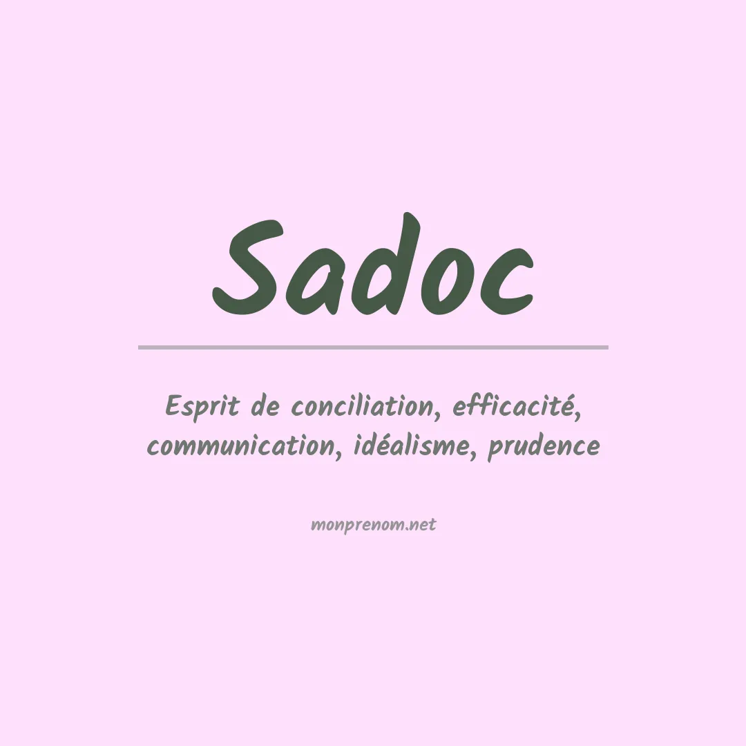 Signification du prénom Sadoc