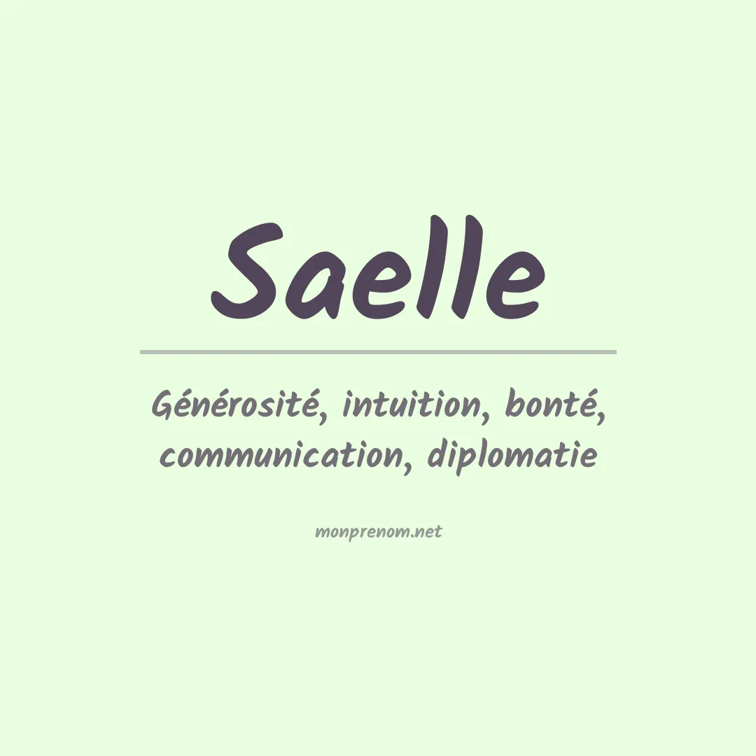 Prénom Saelle