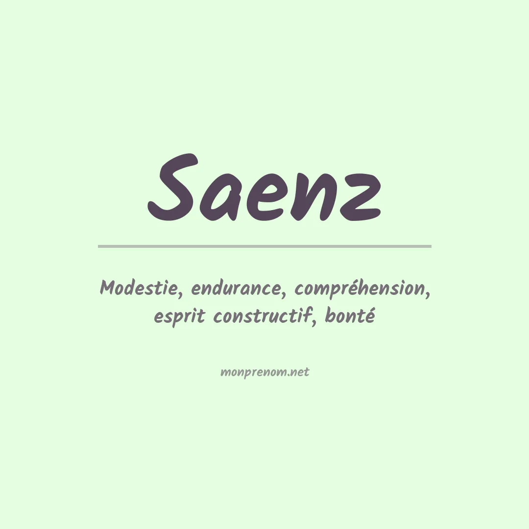 Prénom Saenz