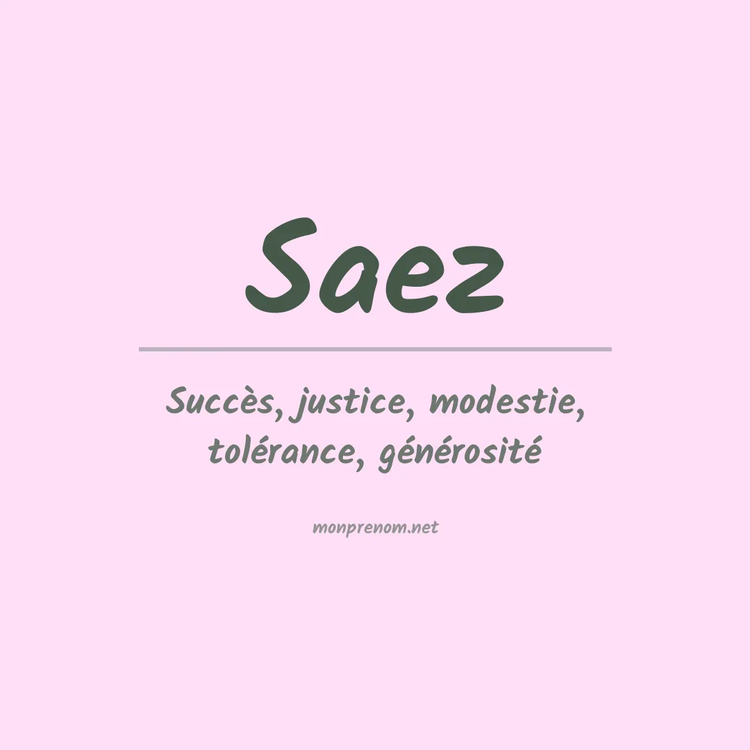 Prénom Saez