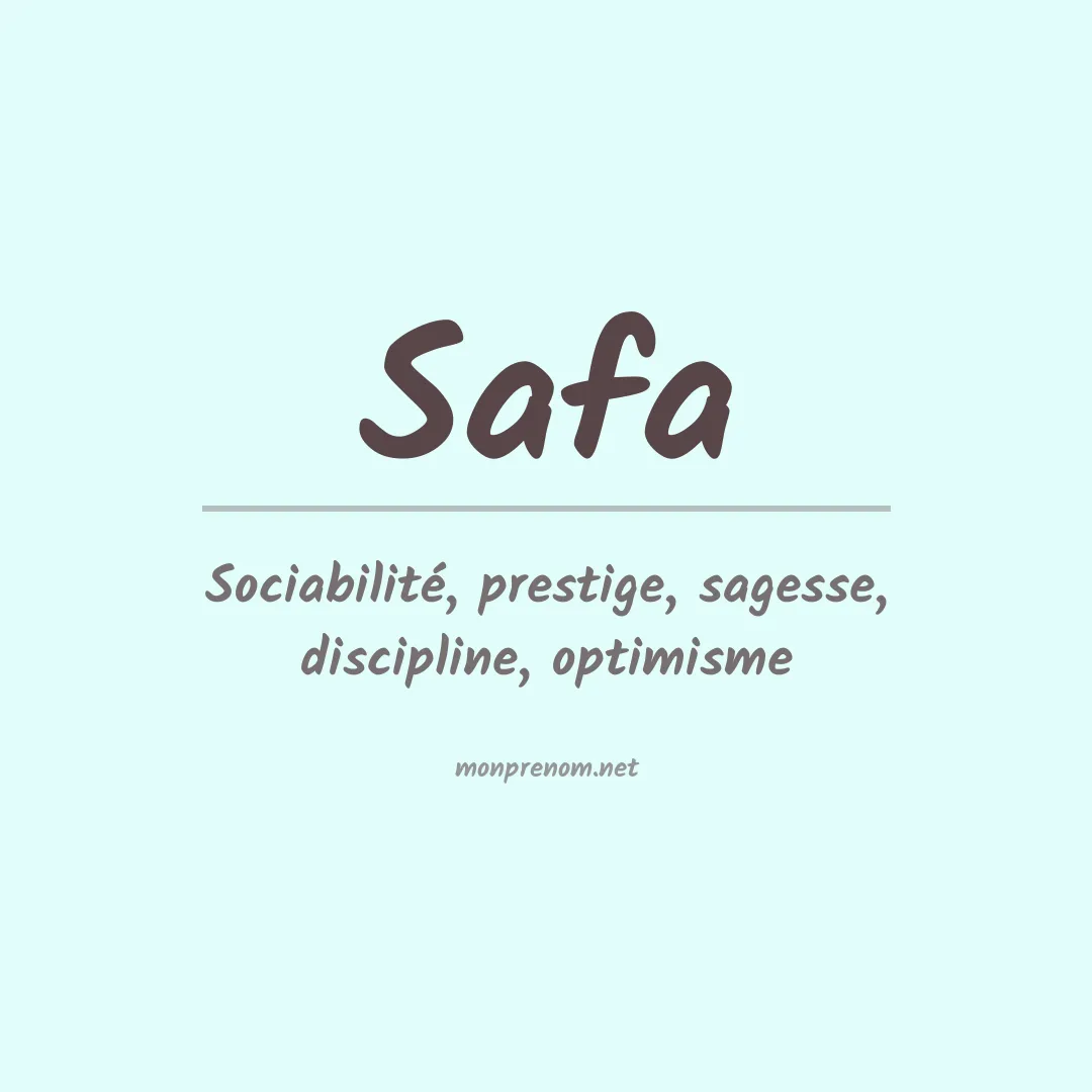 Prénom Safa