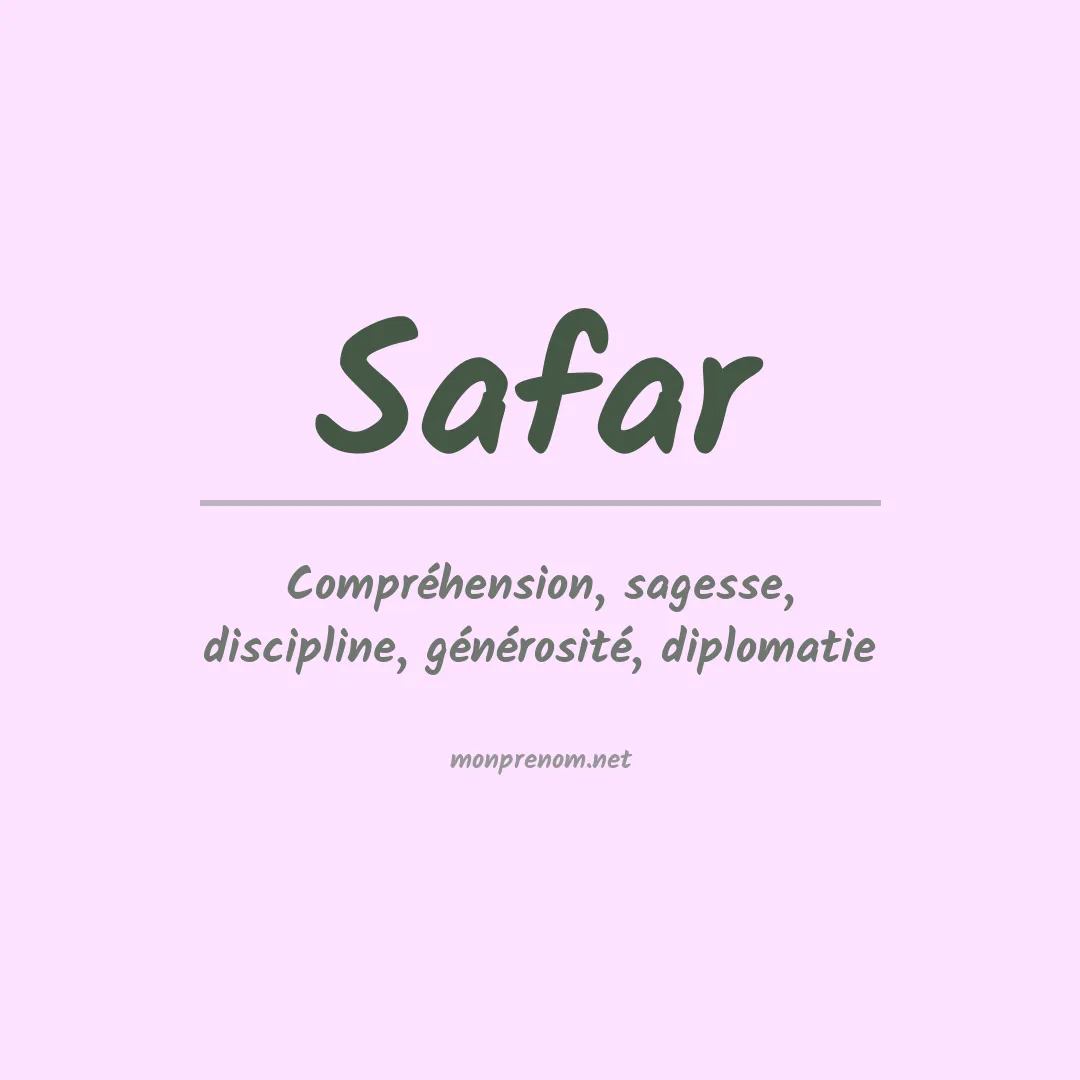 Prénom Safar