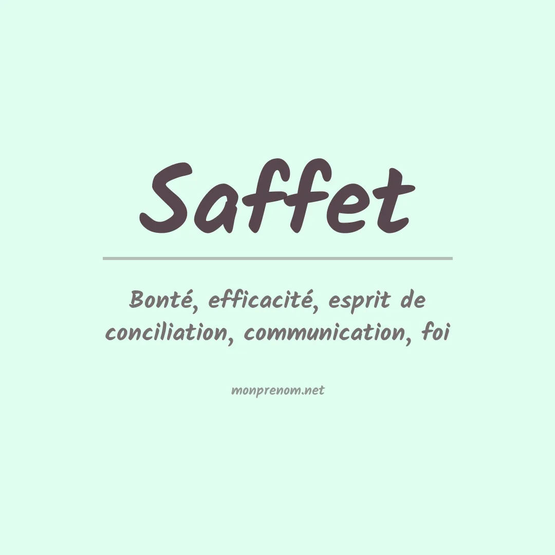 Prénom Saffet