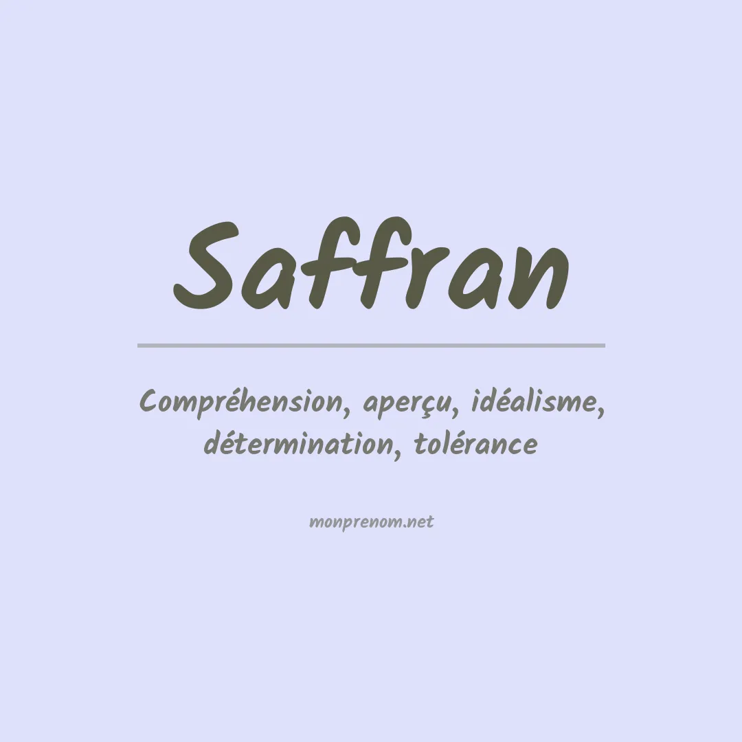 Prénom Saffran