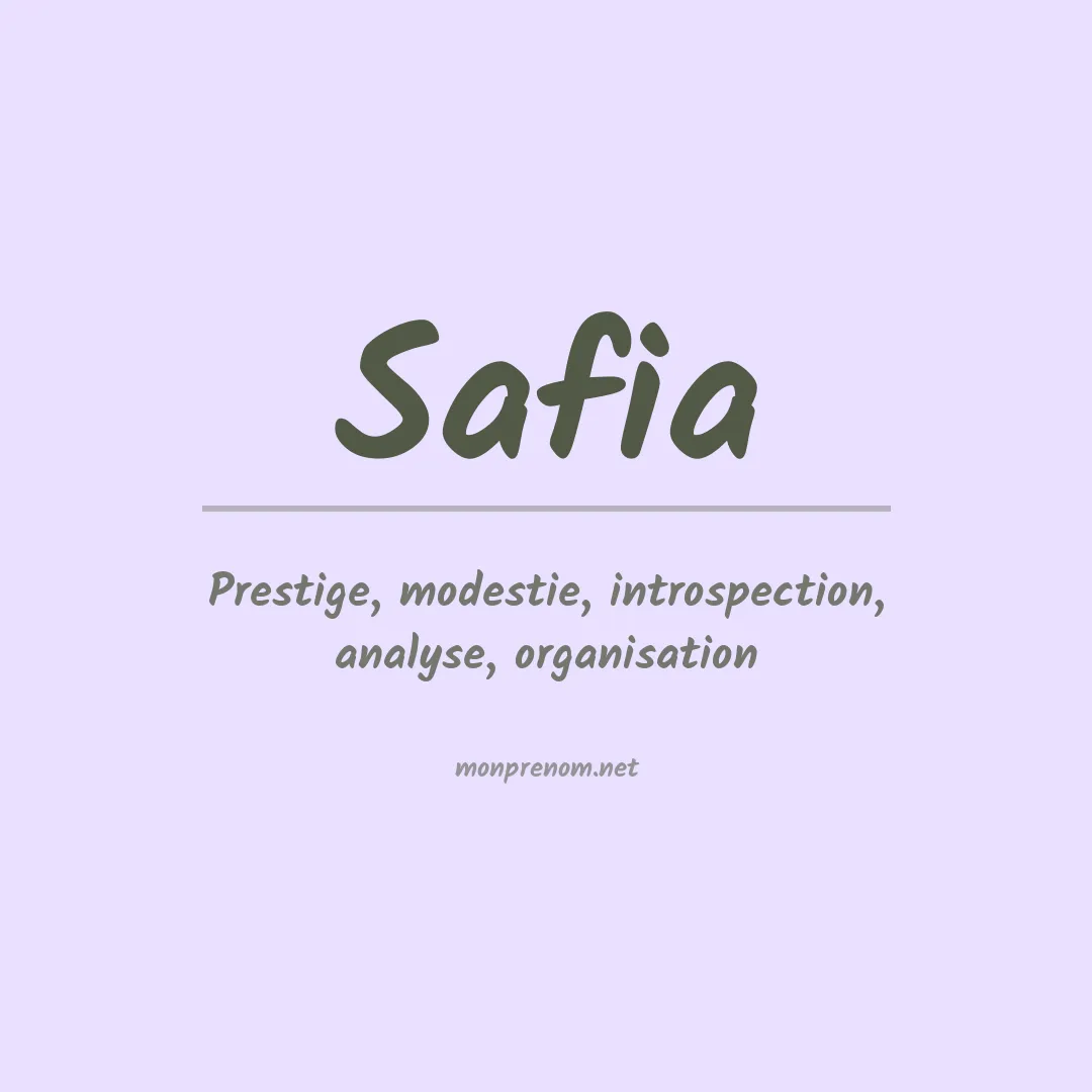 Prénom Safia