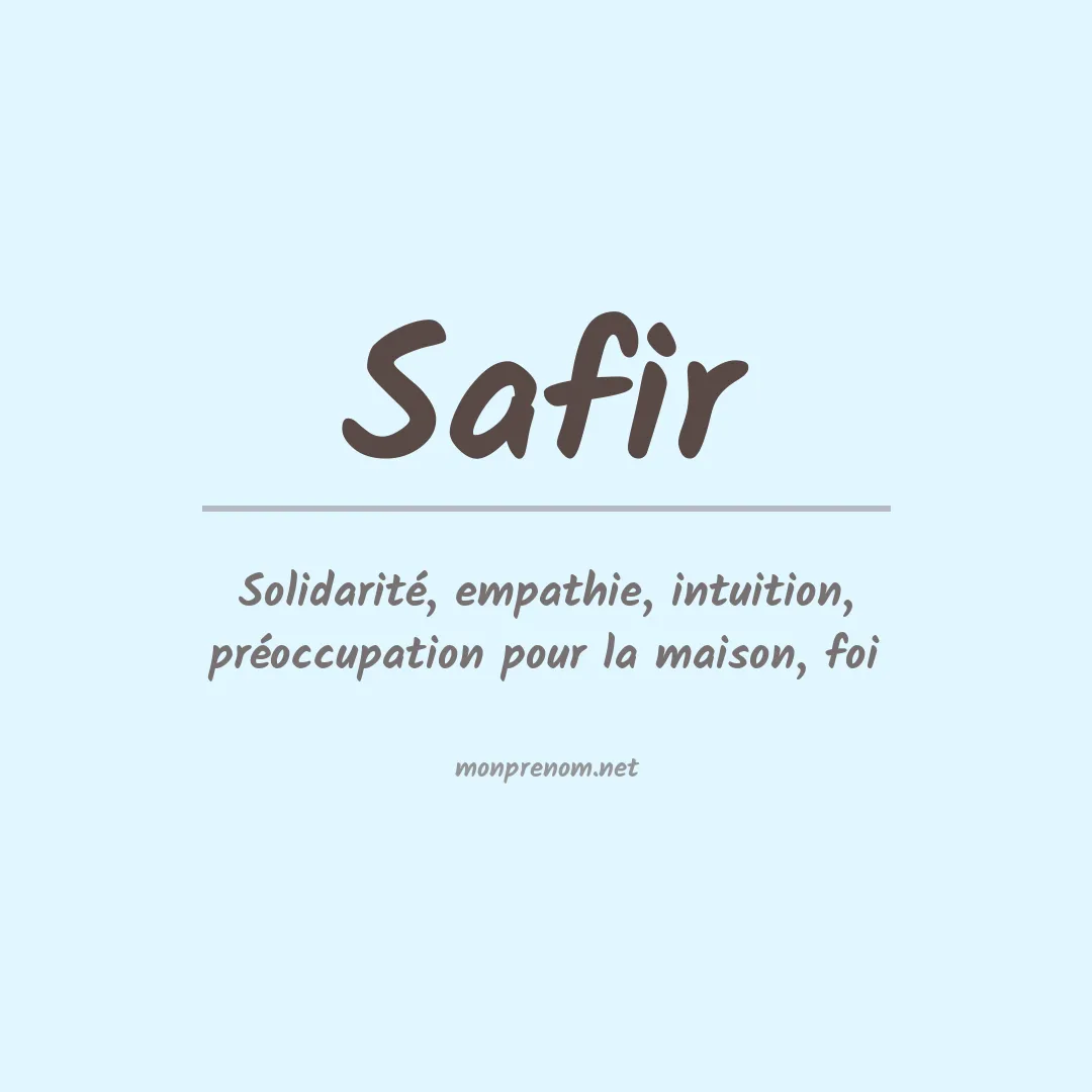 Prénom Safir