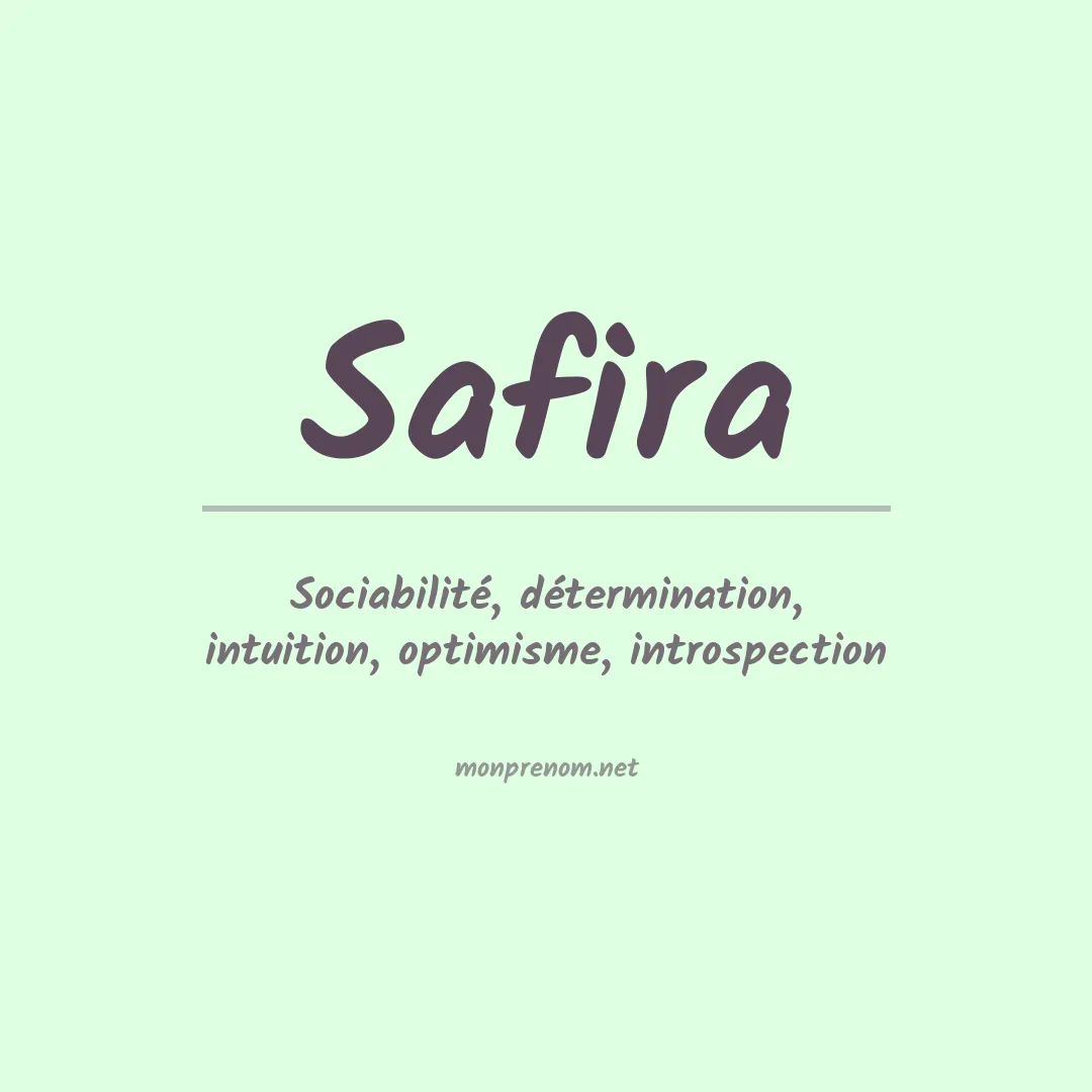 Signification du prénom Safira