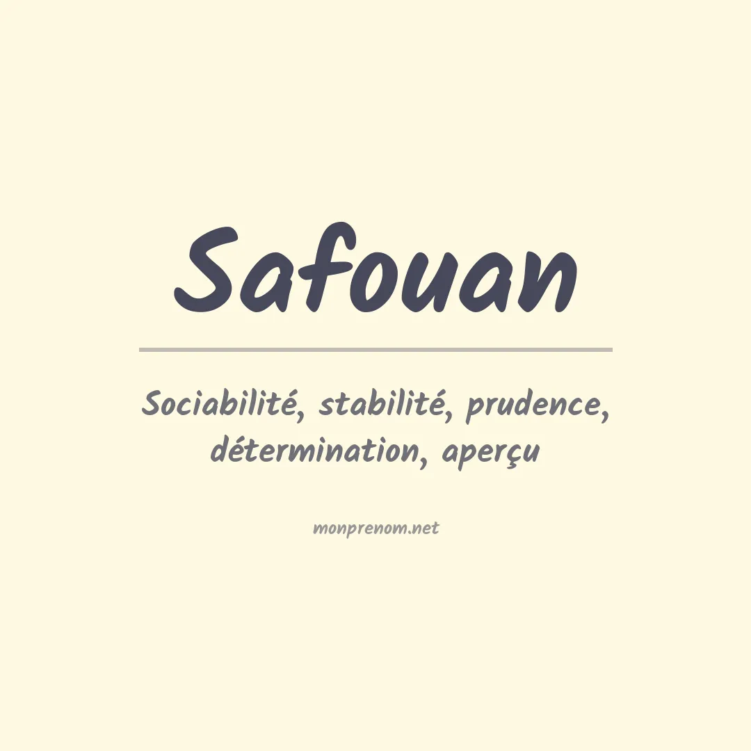 Signification du prénom Safouan