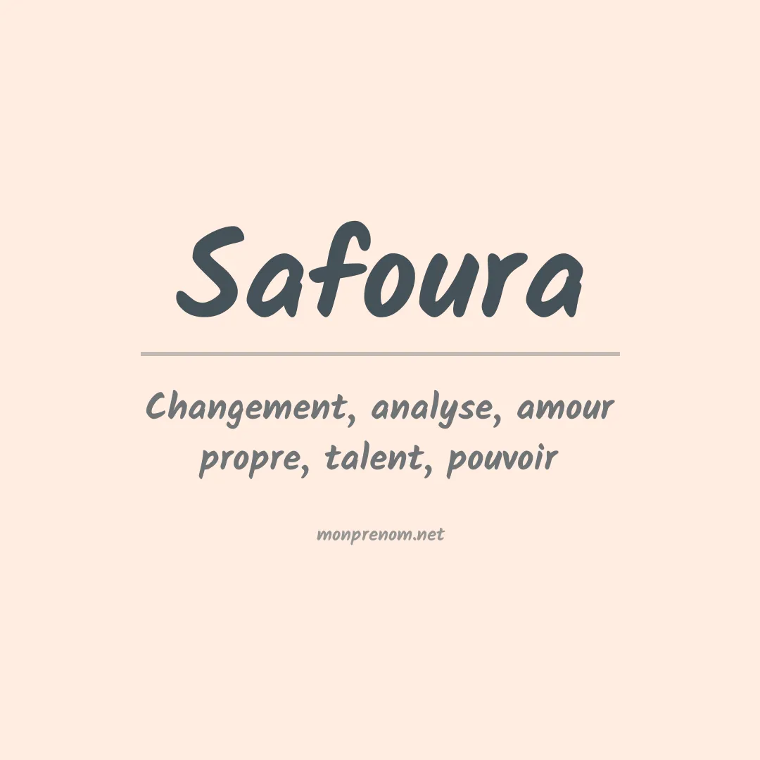 Prénom Safoura