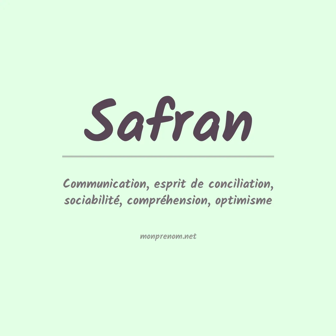 Prénom Safran