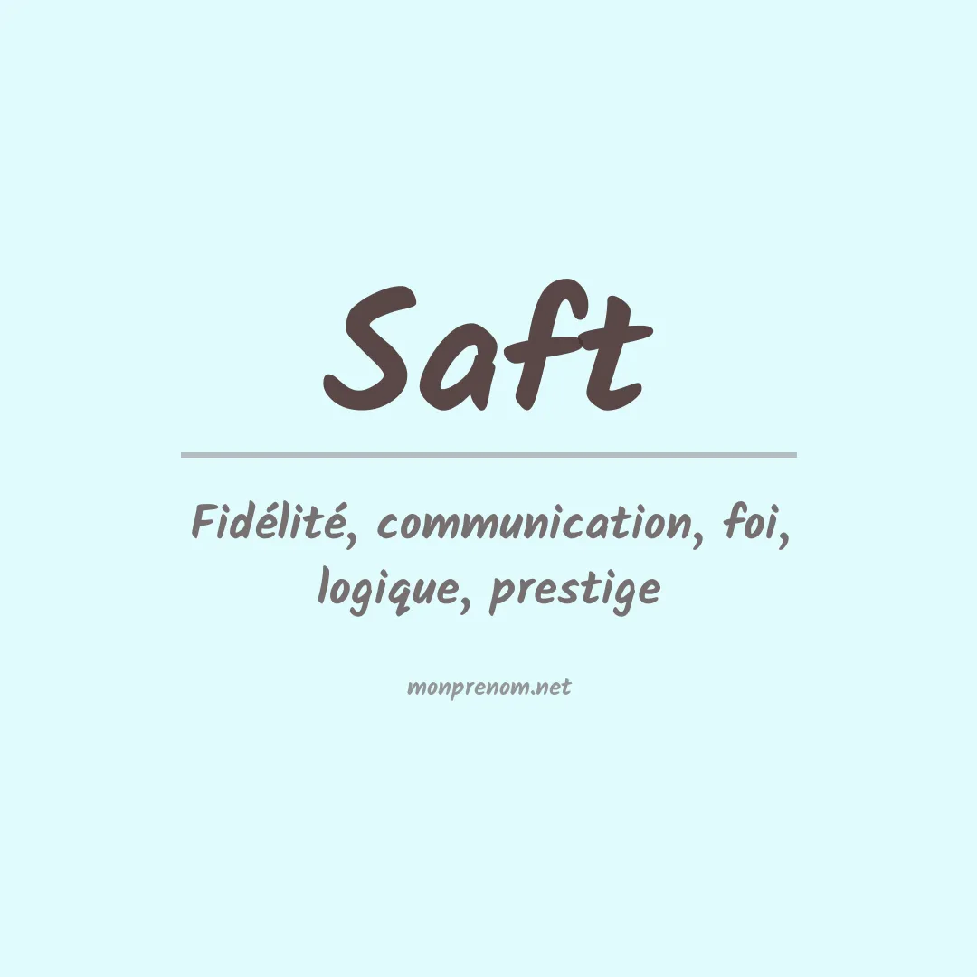Prénom Saft