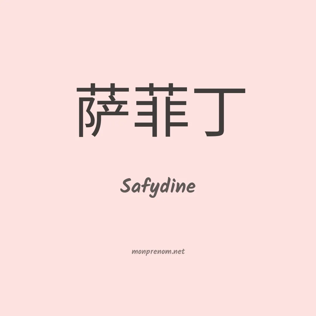 Safydine en chinois