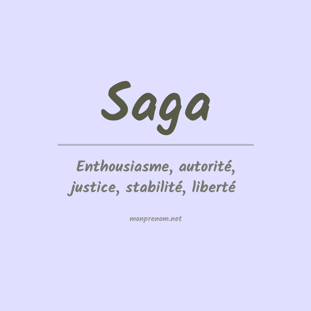 Signification du prénom Saga