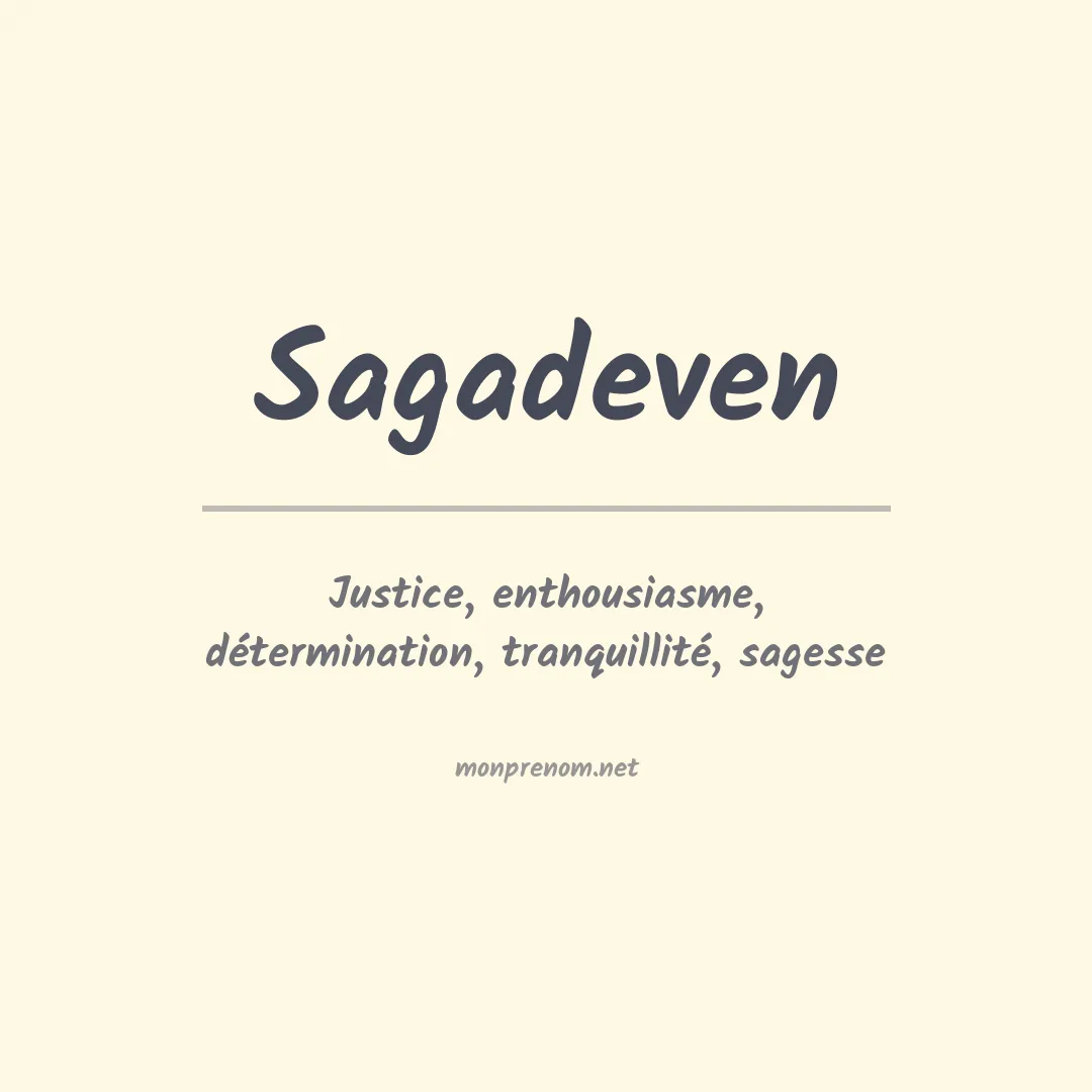 Signification du prénom Sagadeven