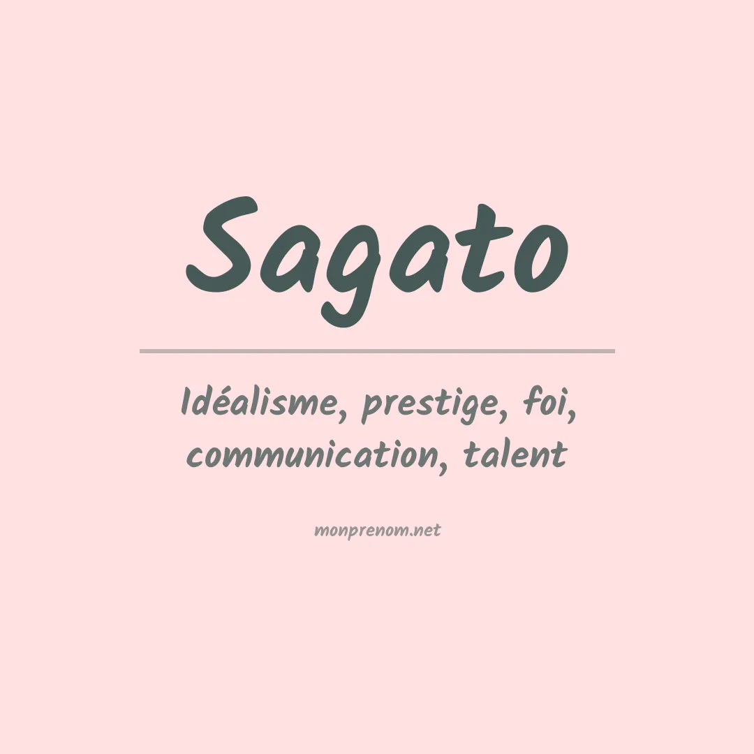 Signification du prénom Sagato