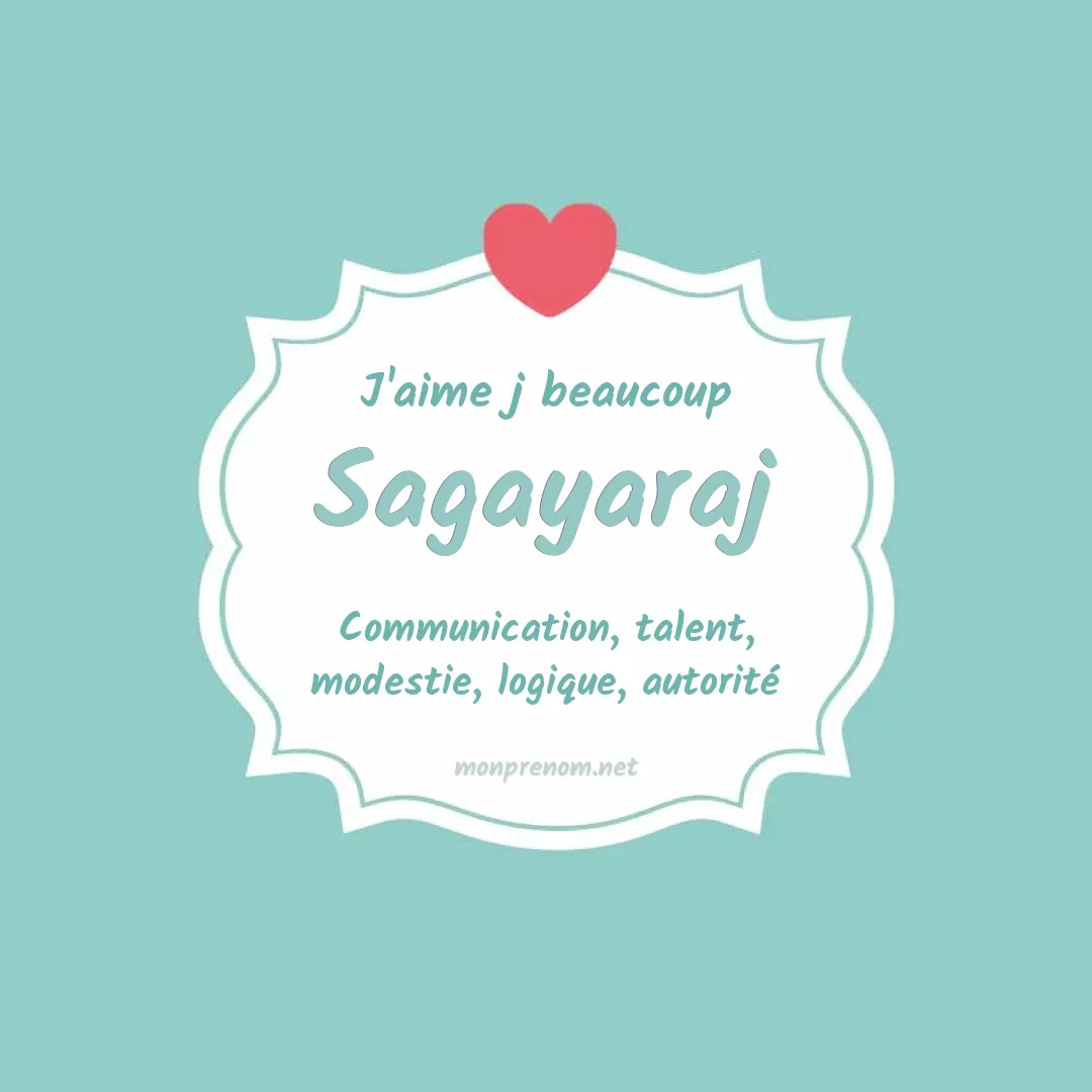 J'aime beaucoup Sagayaraj