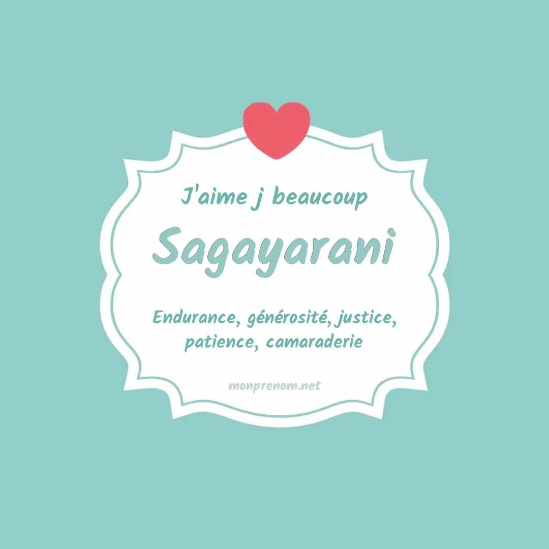 J'aime beaucoup Sagayarani