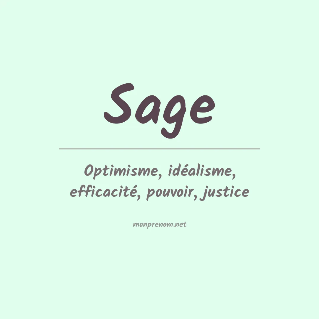 Prénom Sage