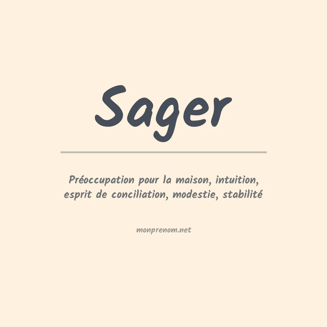 Prénom Sager