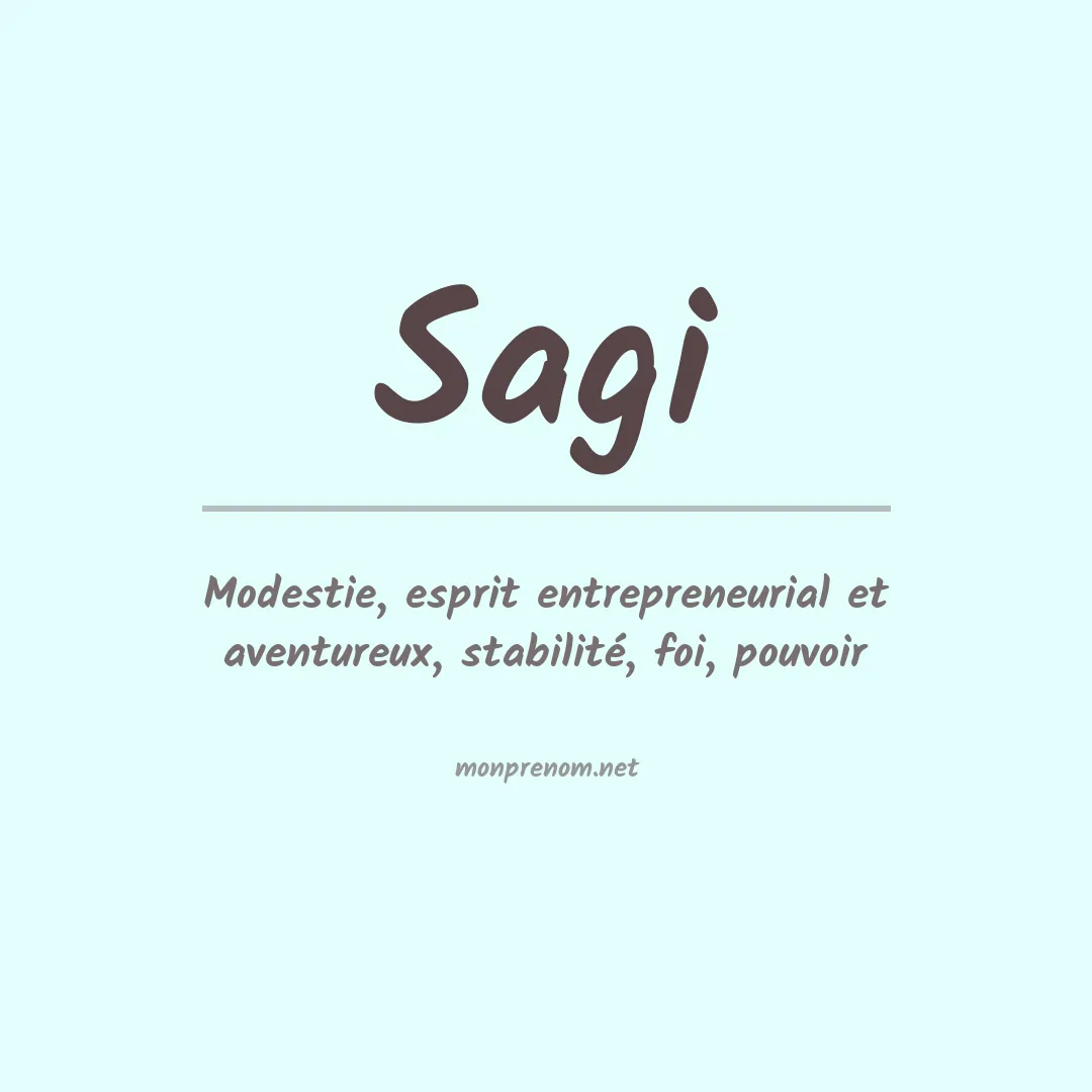 Signification du prénom Sagi