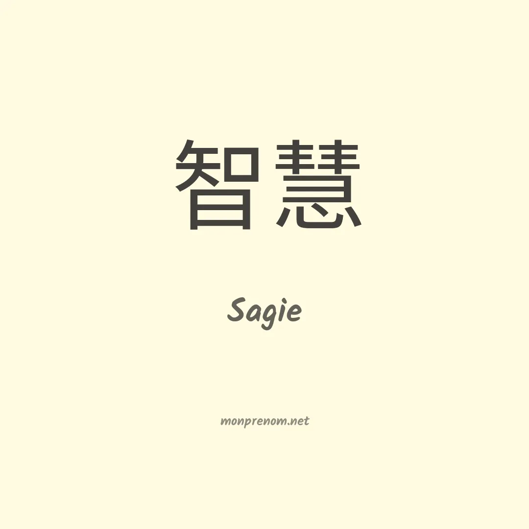 Sagie en chinois