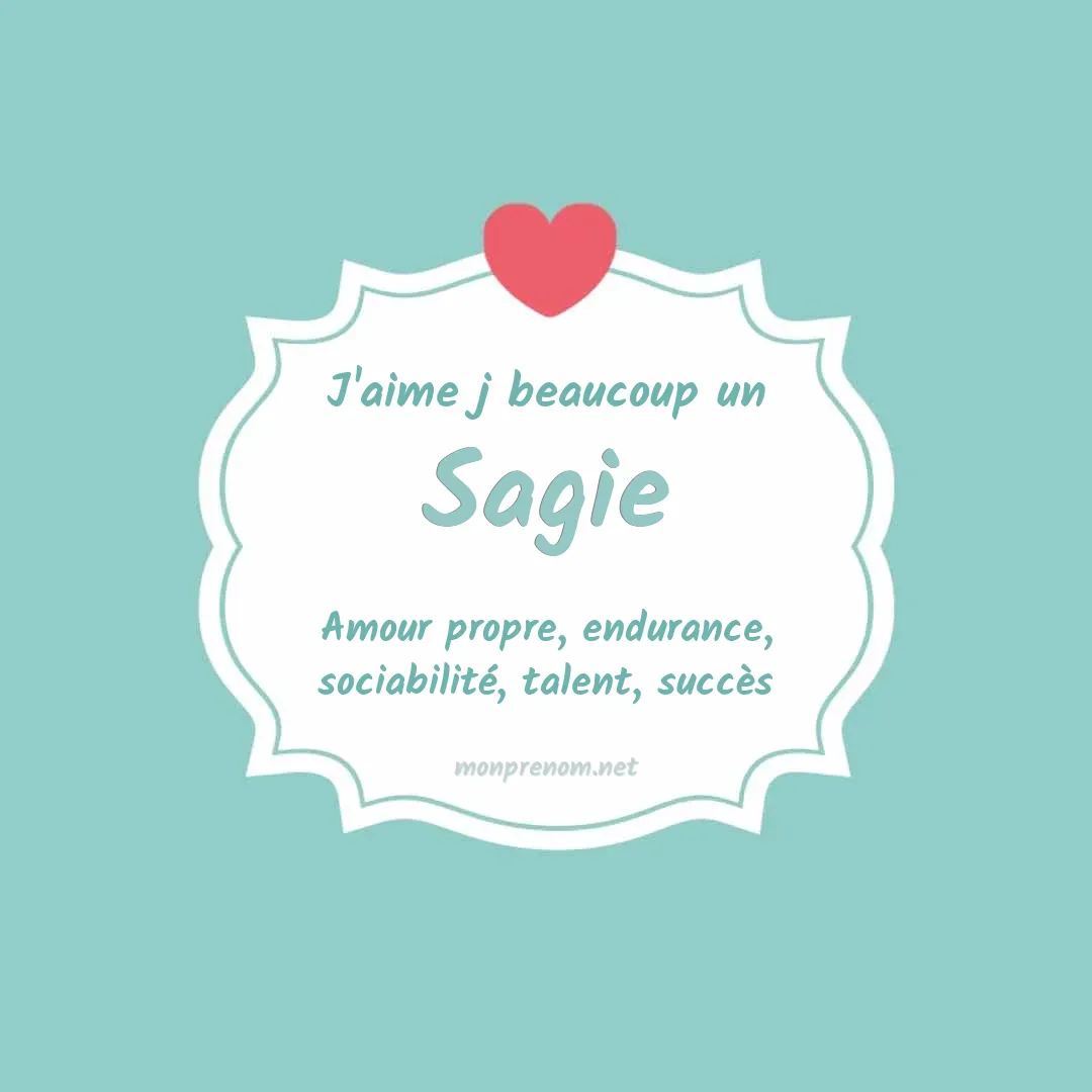J'aime beaucoup Sagie