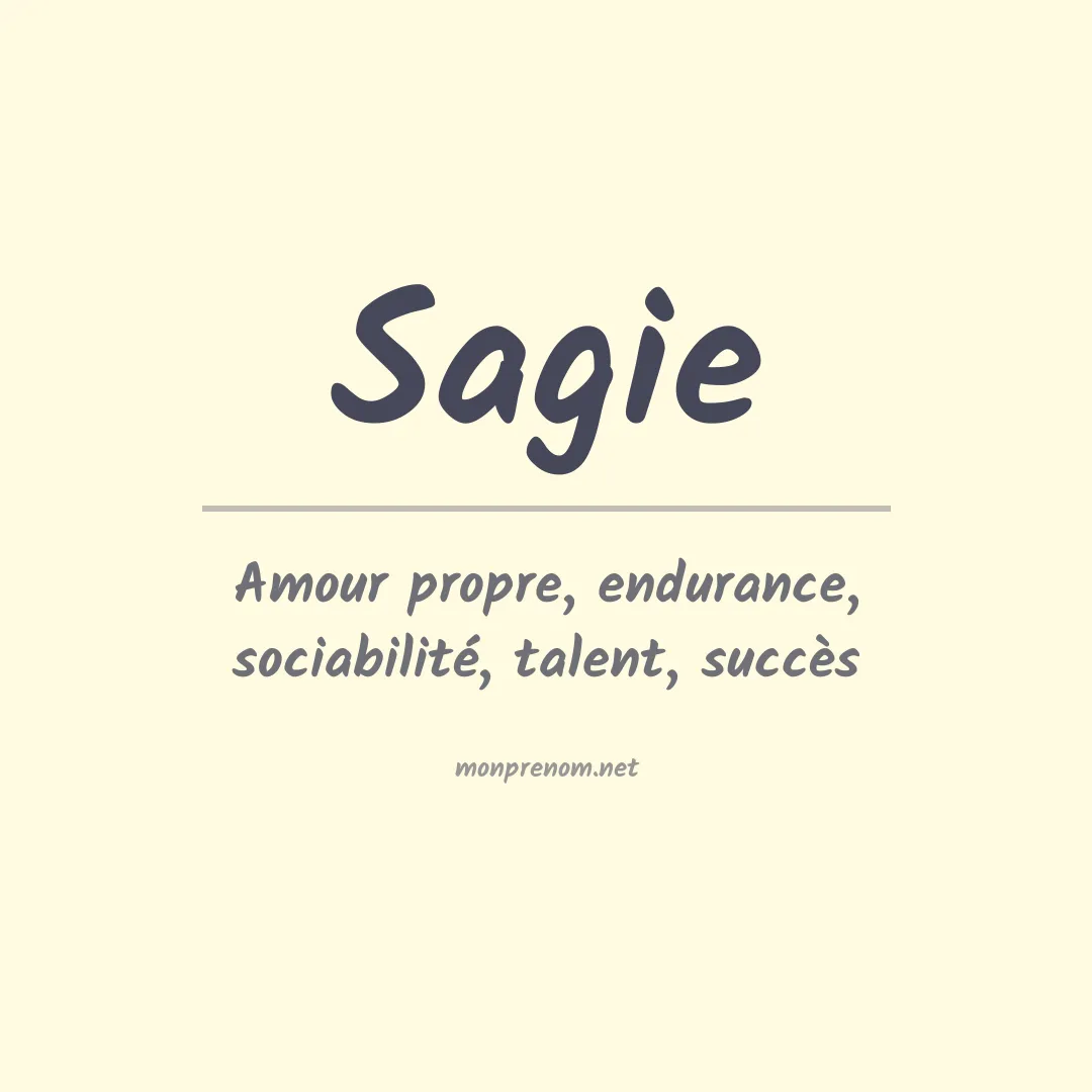Signification du prénom Sagie