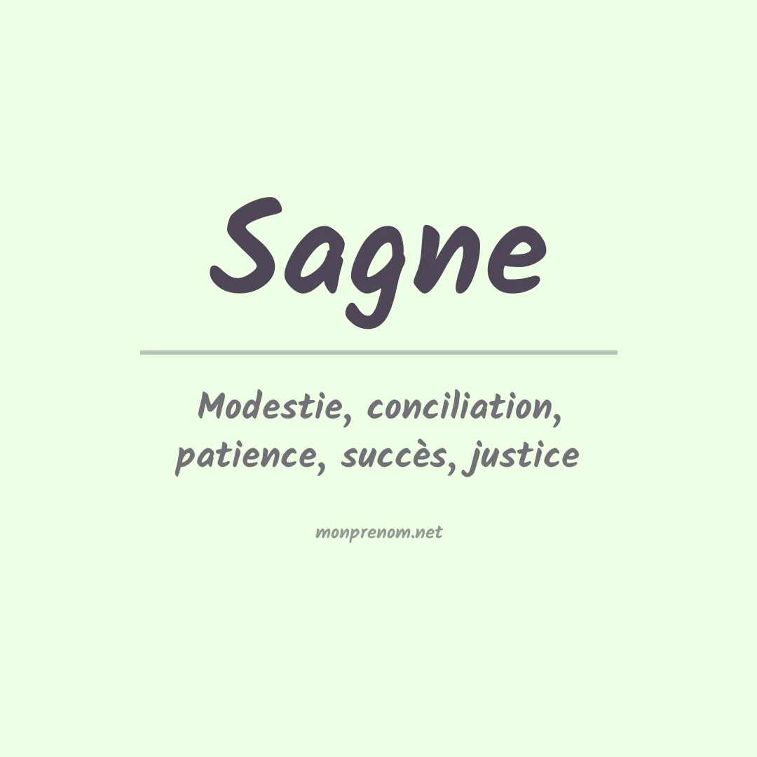 Signification du prénom Sagne