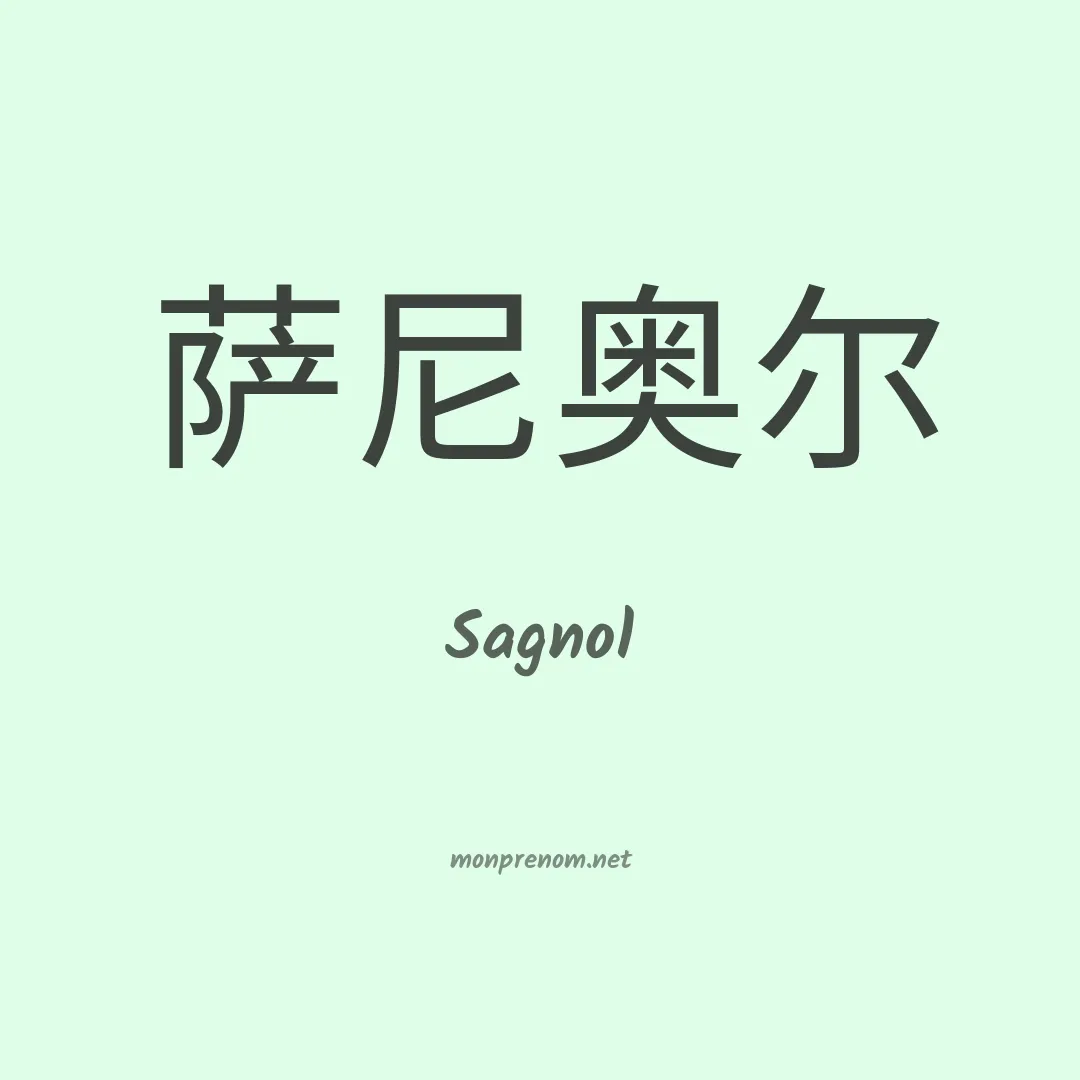 Sagnol en chinois