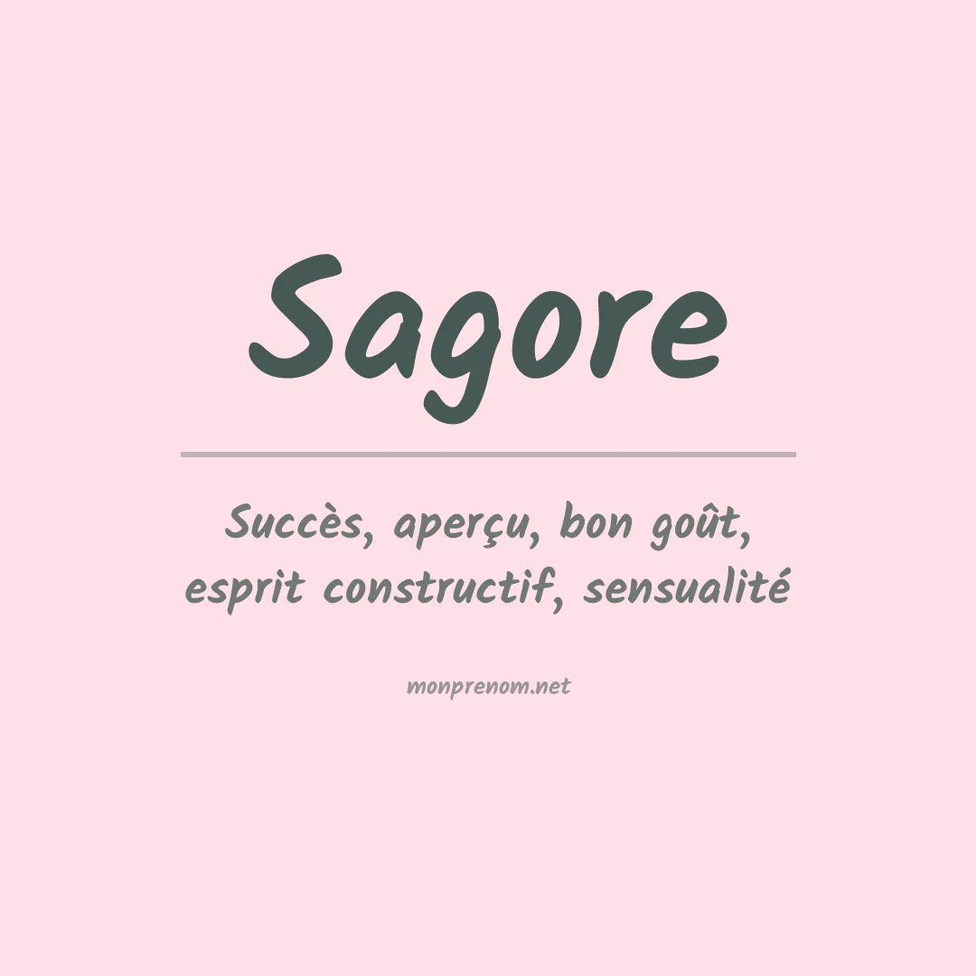 Signification du prénom Sagore