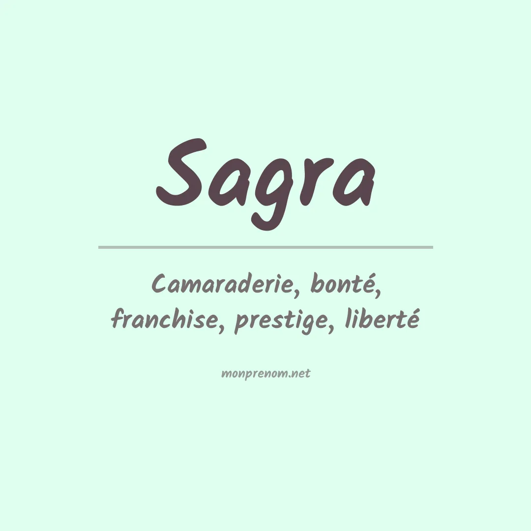 Signification du prénom Sagra