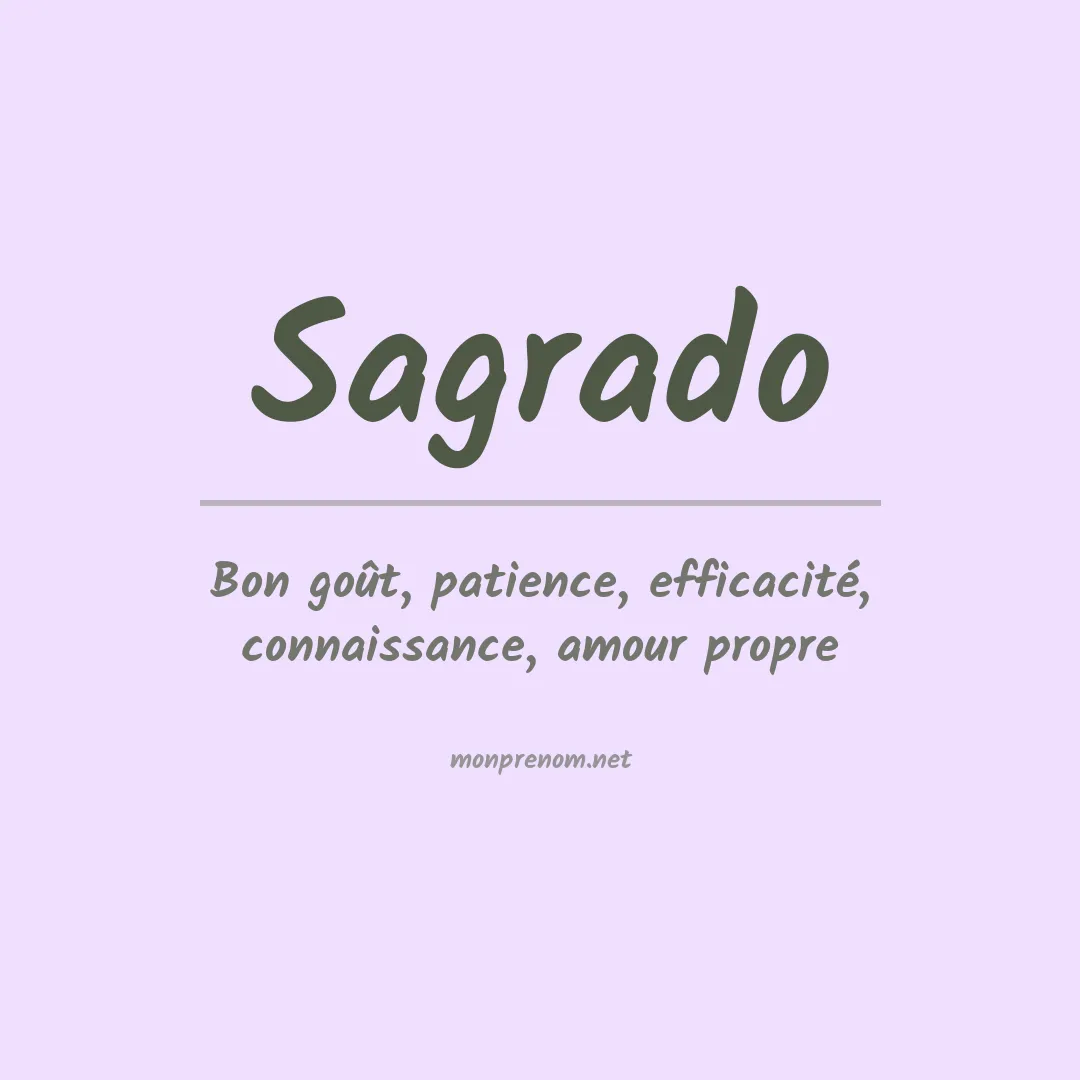 Signification du prénom Sagrado