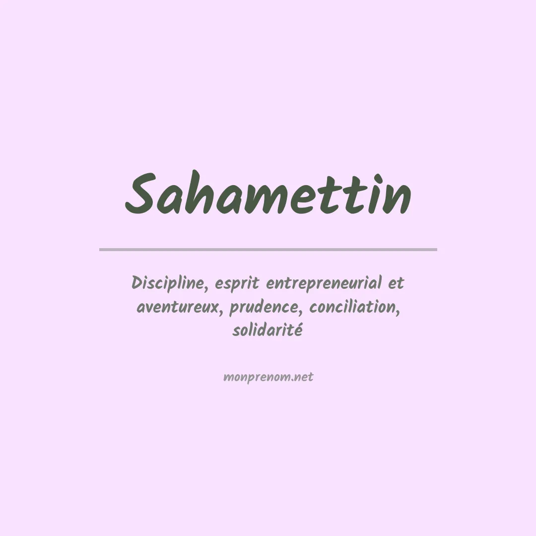 Prénom Sahamettin