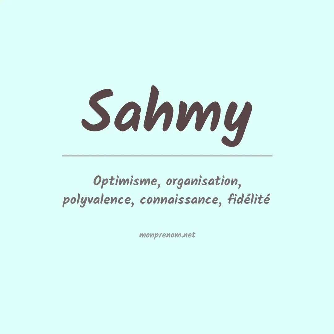 Signification du prénom Sahmy