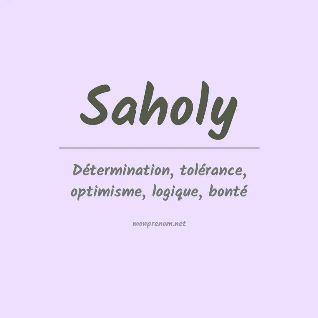 Prénom Saholy