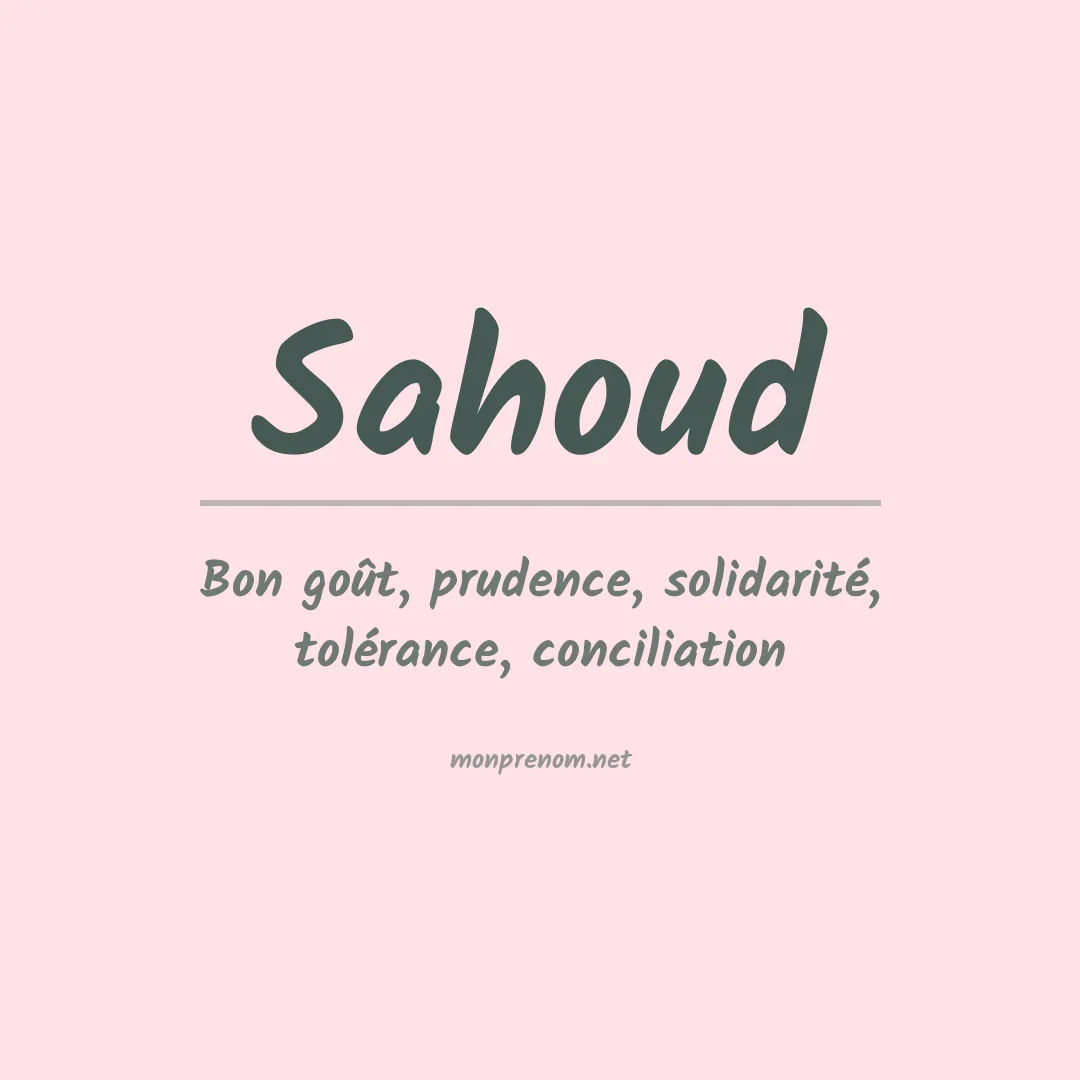 Prénom Sahoud